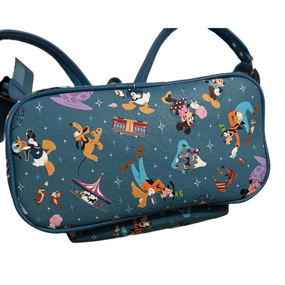 Authentic Disney Loungefly Mini Backpack Mickey & Friends Goofy Pluto Blue - Picture 3 of 6